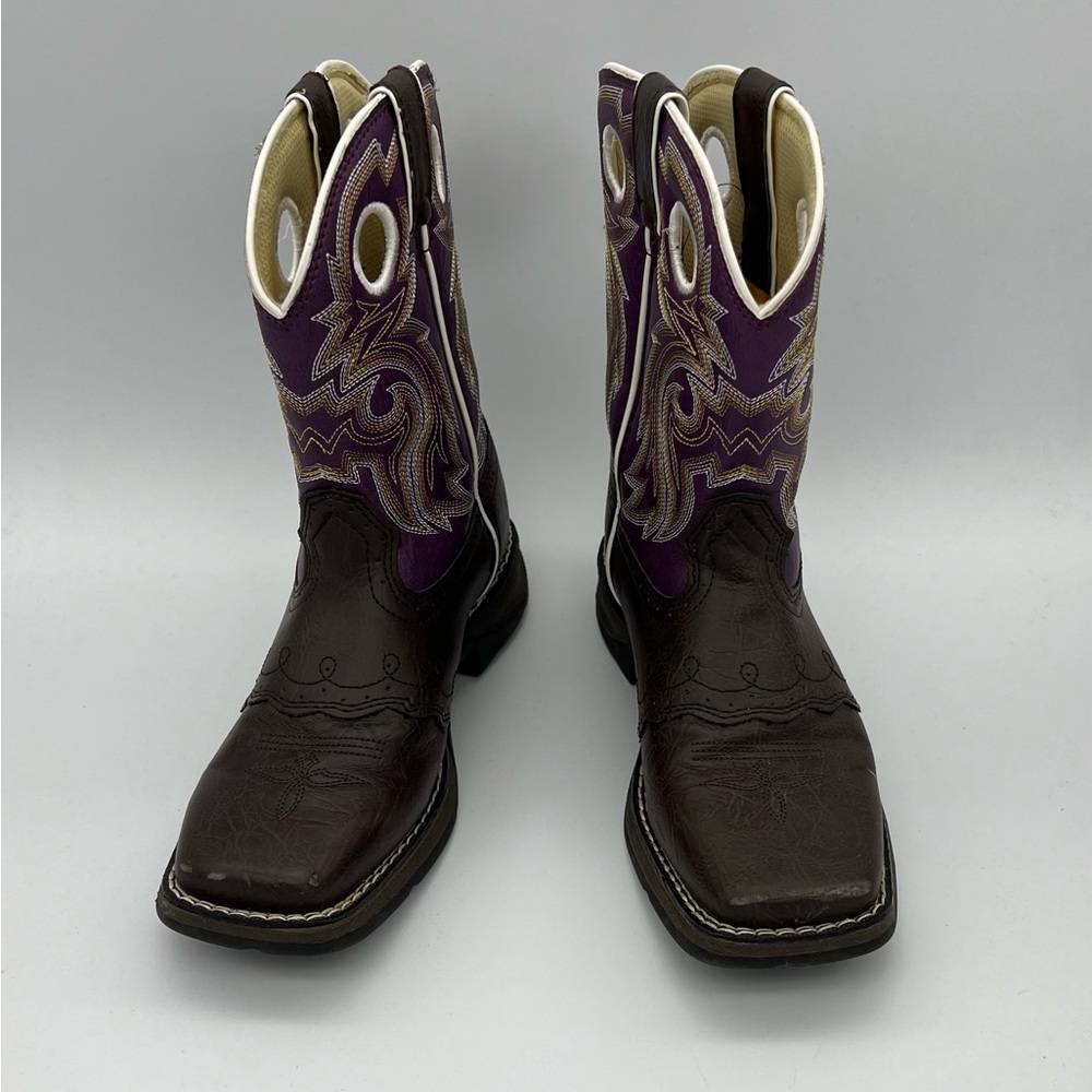 Durango, cowgirl boots, purple and brown, size 3M